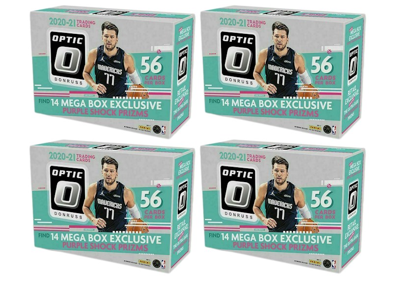 2020-21 Panini Donruss Optic Basketball Mega Box (Purple Shock Prizms) 4x Lot