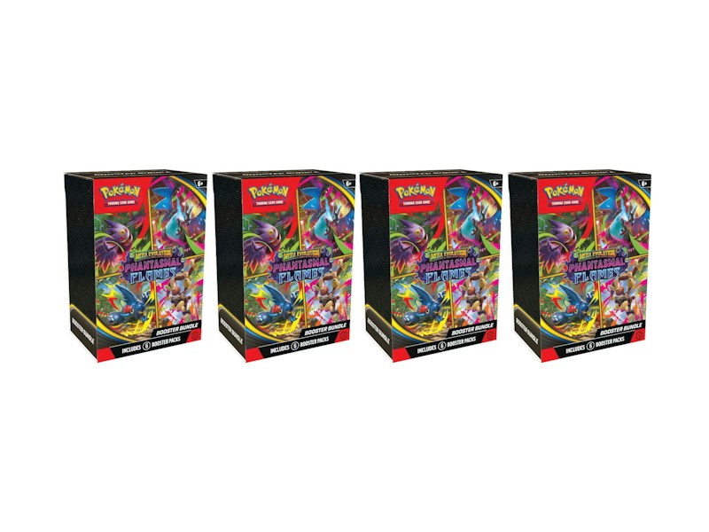 2025 Pokémon Mega Evolution Phantasmal Flames Booster Bundle 4x Lot