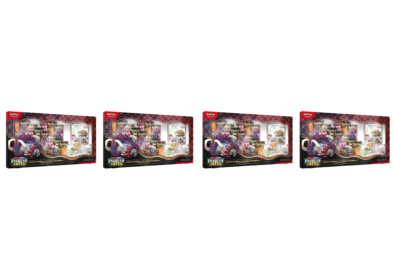 2025 Pokémon Scarlet & Violet Paldean Fates Great Tusk ex & Iron Treads ex Premium Collection Box 4x Lot